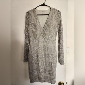 Charlotte Russe grey lace dress size Medium